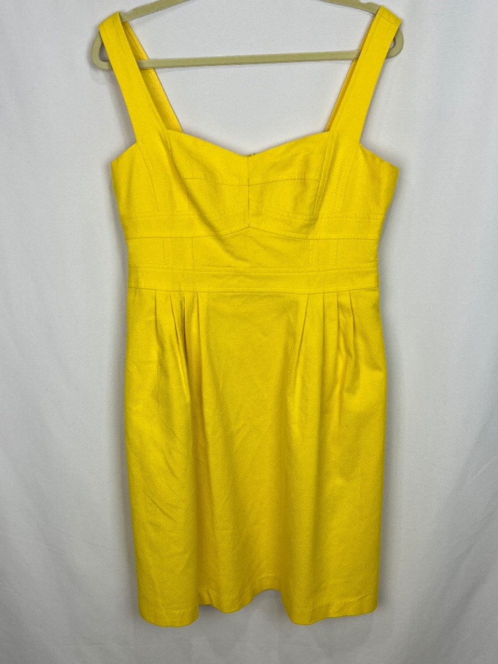 Nanette Lepore Square Neck Yellow Sides Dress Pockets Size 12